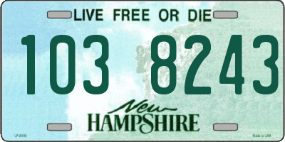 NH license plate 1038243