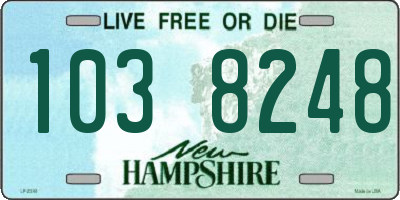 NH license plate 1038248