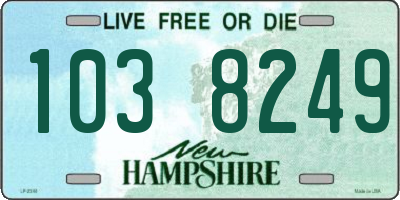 NH license plate 1038249