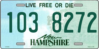 NH license plate 1038272