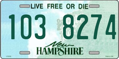 NH license plate 1038274
