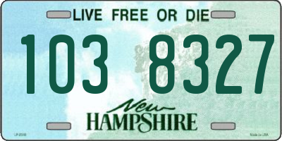 NH license plate 1038327