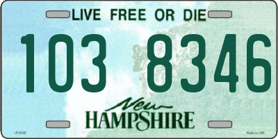 NH license plate 1038346