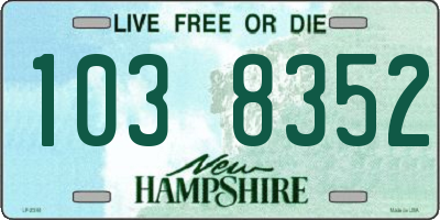 NH license plate 1038352