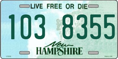 NH license plate 1038355