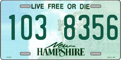 NH license plate 1038356