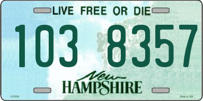 NH license plate 1038357