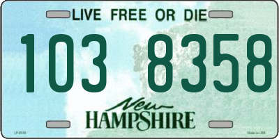 NH license plate 1038358