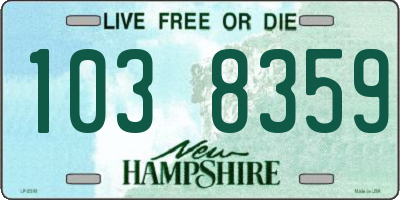 NH license plate 1038359