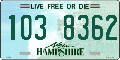 NH license plate 1038362