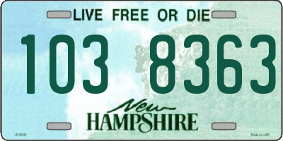 NH license plate 1038363
