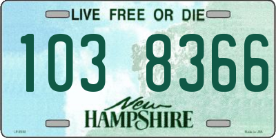 NH license plate 1038366