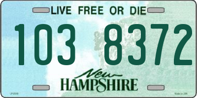 NH license plate 1038372