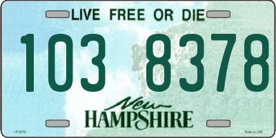 NH license plate 1038378