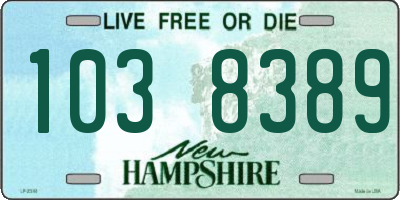 NH license plate 1038389