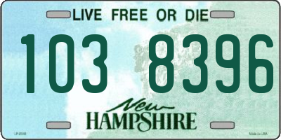 NH license plate 1038396
