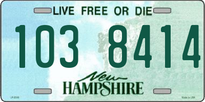 NH license plate 1038414