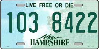 NH license plate 1038422
