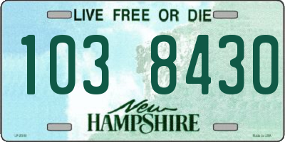 NH license plate 1038430