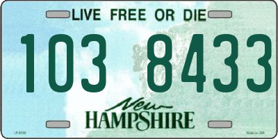 NH license plate 1038433