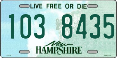 NH license plate 1038435