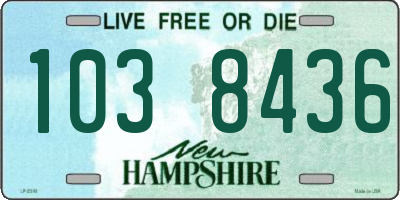 NH license plate 1038436