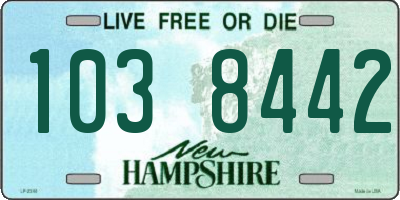 NH license plate 1038442