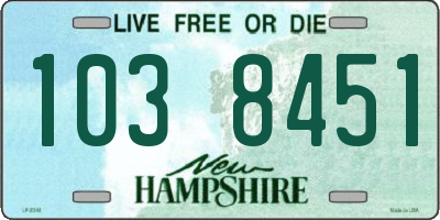 NH license plate 1038451