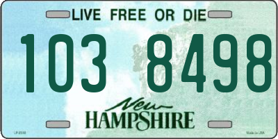 NH license plate 1038498