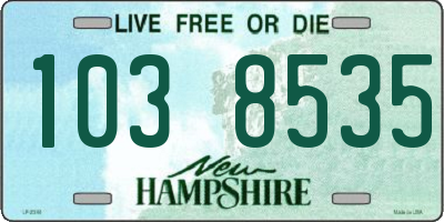 NH license plate 1038535