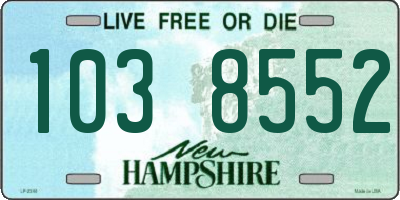 NH license plate 1038552