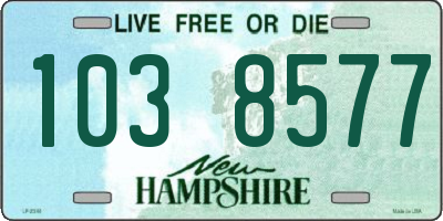 NH license plate 1038577