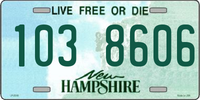 NH license plate 1038606