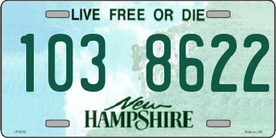 NH license plate 1038622