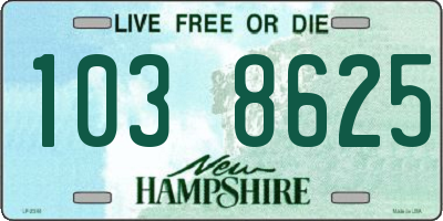 NH license plate 1038625