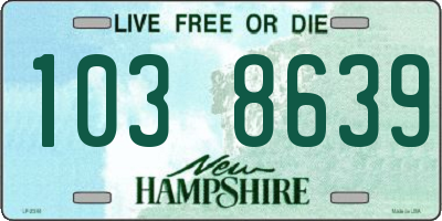 NH license plate 1038639