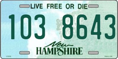 NH license plate 1038643