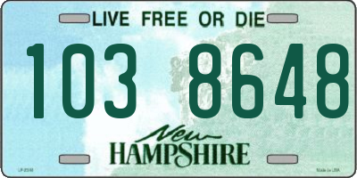 NH license plate 1038648