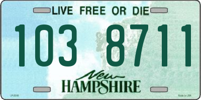 NH license plate 1038711