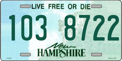 NH license plate 1038722