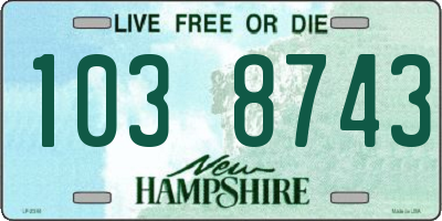 NH license plate 1038743