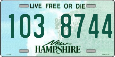 NH license plate 1038744