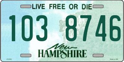 NH license plate 1038746