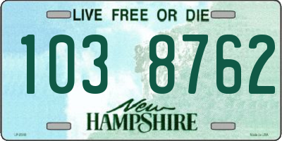 NH license plate 1038762