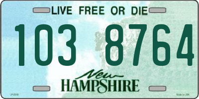 NH license plate 1038764