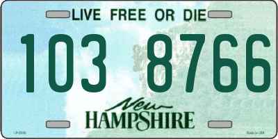 NH license plate 1038766
