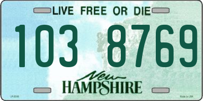 NH license plate 1038769