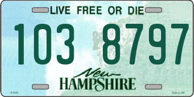 NH license plate 1038797