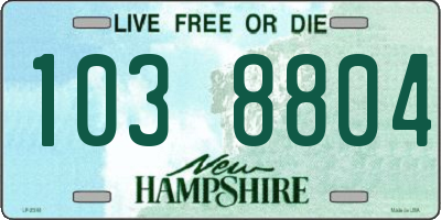 NH license plate 1038804