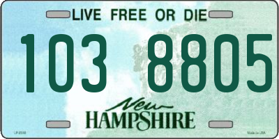 NH license plate 1038805
